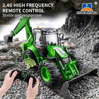 Huina 1579 RC Green Backhoe Loader Rockabeez Gifts and Toys