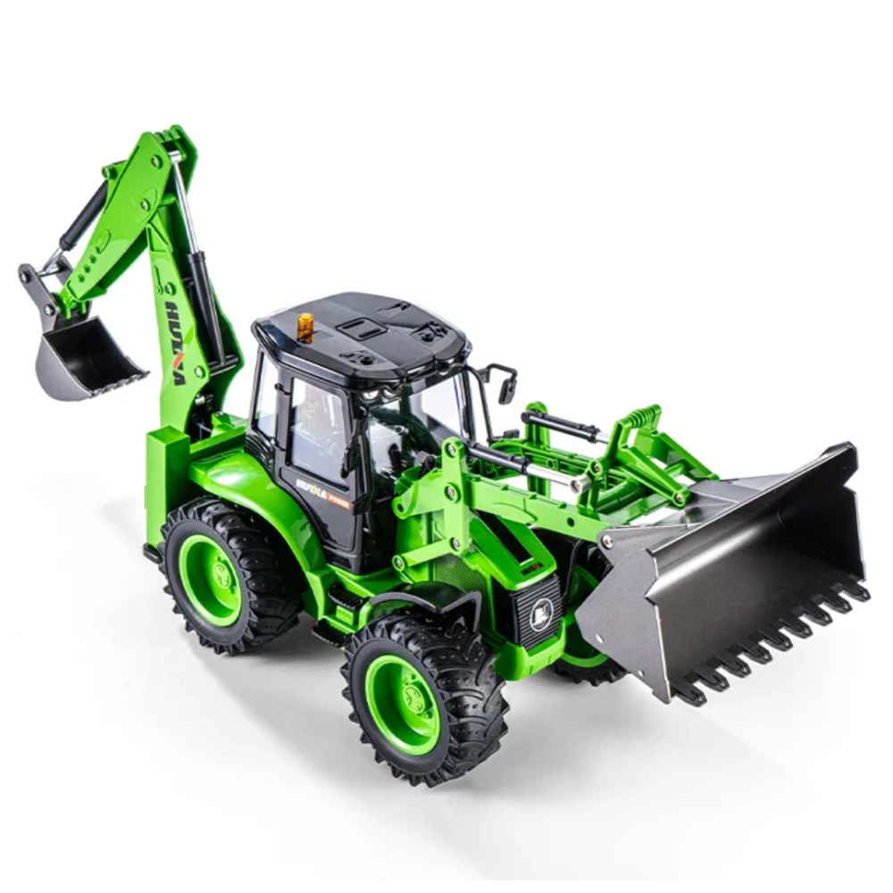 Huina 1579 RC Green Backhoe Loader - Rockabeez Gifts and Toys