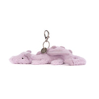 
              Jellycat Lavender Dragon Bag Charm Rockabeez Gifts and Toys
            