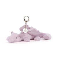 
              Jellycat Lavender Dragon Bag Charm Rockabeez Gifts and Toys
            