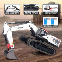 Huina 1594 Heavy Duty excavator RC & x2 battery Rockabeez Gifts and Toys