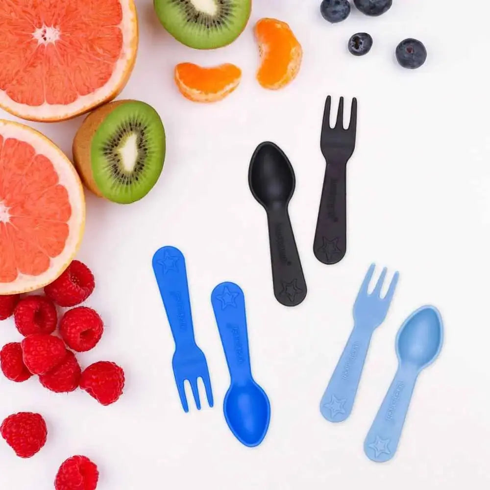 Rockabeez Gifts & Toys Lunch Punch- Fork and Spoon Set (3 per pack) Lunch Punch