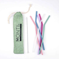 Rockabeez Gifts & Toys MontiiCo Silicone Straw Set- Mellow MontiiCo