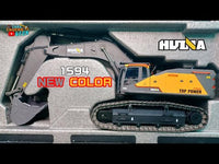 
              Huina 1594 Heavy Duty excavator RC & x2 battery
            